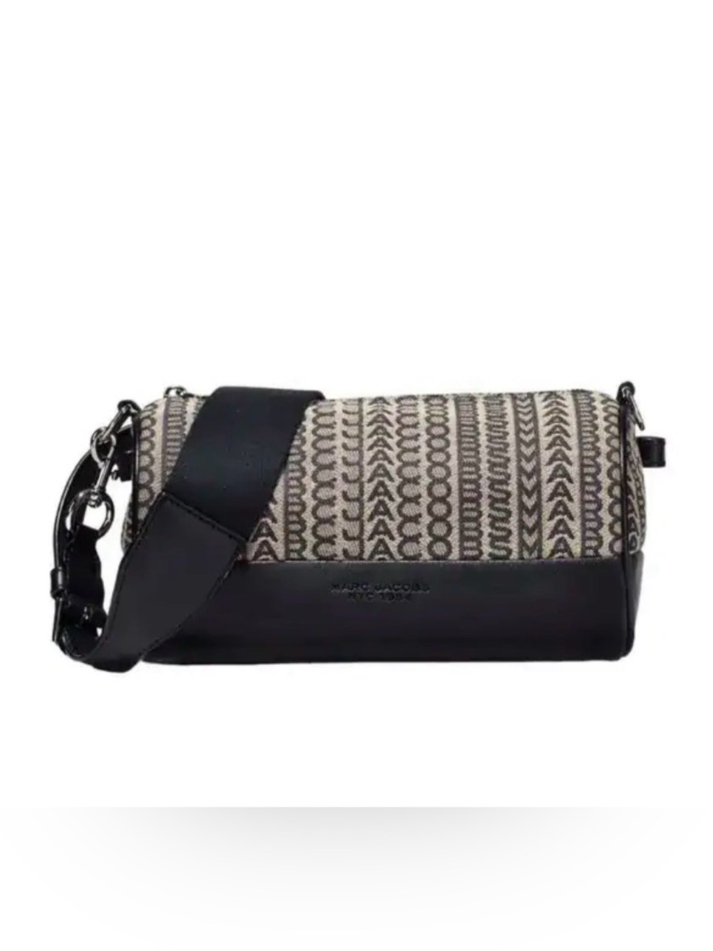 Marc Jacobs Monogram Jacquard Leather Barrel Shoulder Crossbody Bag NWT